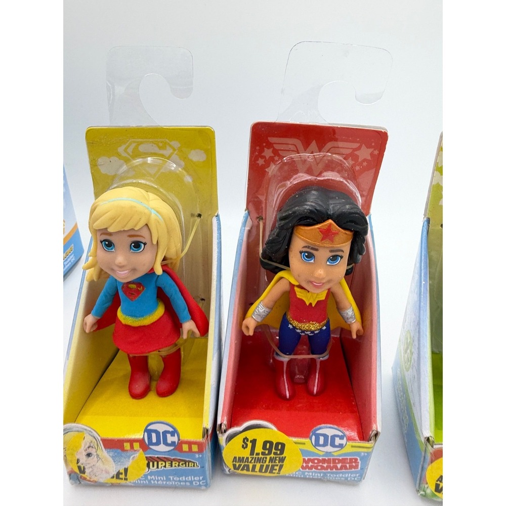 DC MINI TODDLER GIRL FIGURES Set of 6 jakks PACIFIC WB DC Collectibles 3" Sealed - Picture 5 of 11